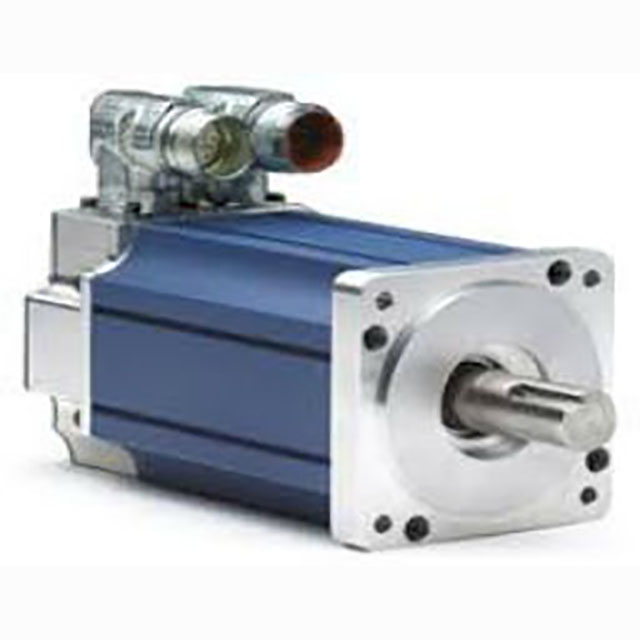 Blue Servo Motor with silver cylinder